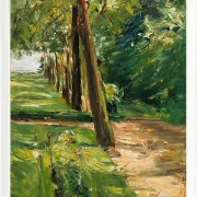 Max Liebermann - 07 Die Birkenallee im Wannseegarten nach Osten 1924 | Giclée Kunstdruck gerahmt