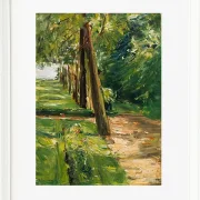 Max Liebermann - 07 Die Birkenallee im Wannseegarten nach Osten 1924 | Giclée Kunstdruck gerahmt