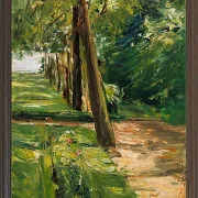 Max Liebermann - 07 Die Birkenallee im Wannseegarten nach Osten 1924 | Giclée Kunstdruck gerahmt