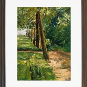 Max Liebermann - 07 Die Birkenallee im Wannseegarten nach Osten 1924 | Giclée Kunstdruck gerahmt