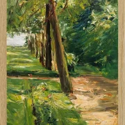 Max Liebermann - 07 Die Birkenallee im Wannseegarten nach Osten 1924 | Giclée Kunstdruck gerahmt