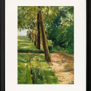 Max Liebermann - 07 Die Birkenallee im Wannseegarten nach Osten 1924 | Giclée Kunstdruck gerahmt