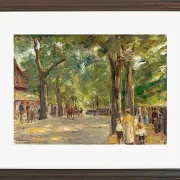 Max Liebermann - 08 Die große Seestraße in Wannsee mit Spaziergängern 1920 | Giclée Kunstdruck gerahmt