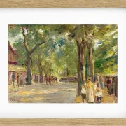 Max Liebermann - 08 Die große Seestraße in Wannsee mit Spaziergängern 1920 | Giclée Kunstdruck gerahmt