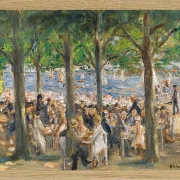 Max Liebermann - 12 Gartenlokal an der Havel unter Bäumen 1921 | Giclée Kunstdruck gerahmt