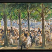 Max Liebermann - 12 Gartenlokal an der Havel unter Bäumen 1921 | Giclée Kunstdruck gerahmt