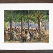 Max Liebermann - 12 Gartenlokal an der Havel unter Bäumen 1921 | Giclée Kunstdruck gerahmt