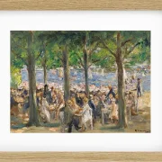 Max Liebermann - 12 Gartenlokal an der Havel unter Bäumen 1921 | Giclée Kunstdruck gerahmt