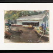 Max Liebermann - 13 Gemüsemarkt in Delft 1907 | Giclée Kunstdruck gerahmt