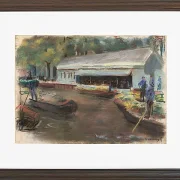 Max Liebermann - 13 Gemüsemarkt in Delft 1907 | Giclée Kunstdruck gerahmt