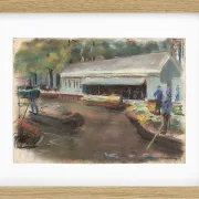 Max Liebermann - 13 Gemüsemarkt in Delft 1907 | Giclée Kunstdruck gerahmt