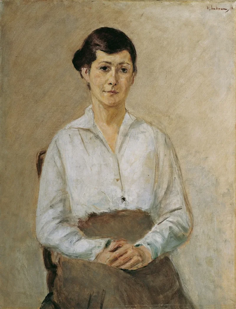 Max Liebermann - 14 Käthe Liebermann, die Tochter des Künstlers 1916 | Giclée Kunstdruck gerahmt