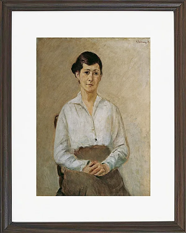 Max Liebermann - 14 Käthe Liebermann, die Tochter des Künstlers 1916 | Giclée Kunstdruck gerahmt