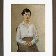 Max Liebermann - 14 Käthe Liebermann, die Tochter des Künstlers 1916 | Giclée Kunstdruck gerahmt