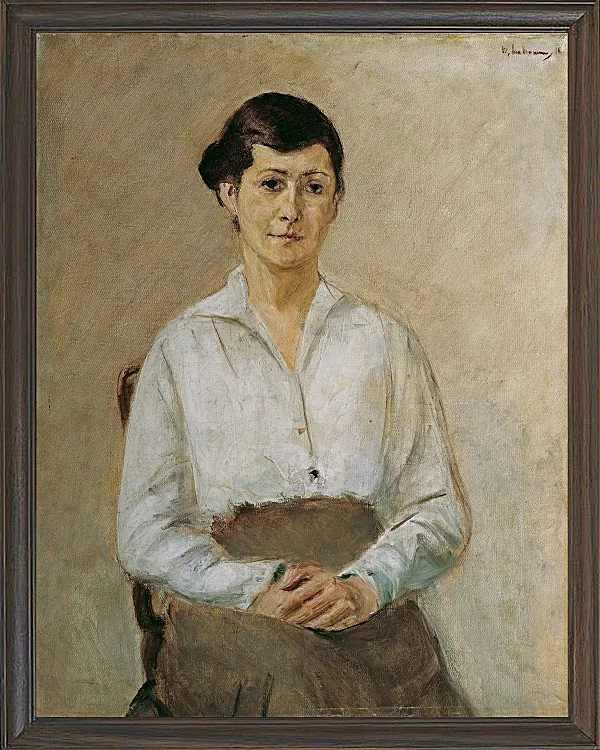 Max Liebermann - 14 Käthe Liebermann, die Tochter des Künstlers 1916 | Giclée Kunstdruck gerahmt