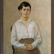 Max Liebermann - 14 Käthe Liebermann, die Tochter des Künstlers 1916 | Giclée Kunstdruck gerahmt