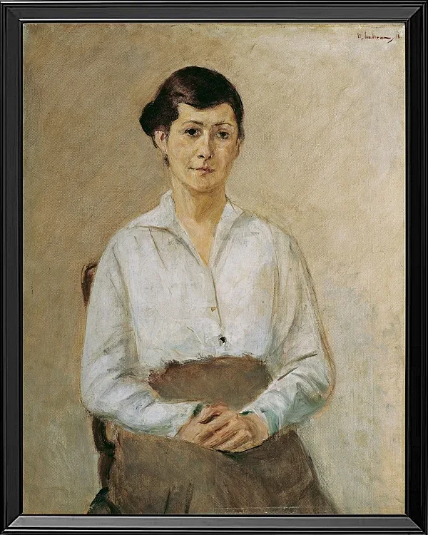 Max Liebermann - 14 Käthe Liebermann, die Tochter des Künstlers 1916 | Giclée Kunstdruck gerahmt