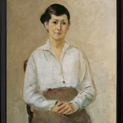 Max Liebermann - 14 Käthe Liebermann, die Tochter des Künstlers 1916 | Giclée Kunstdruck gerahmt