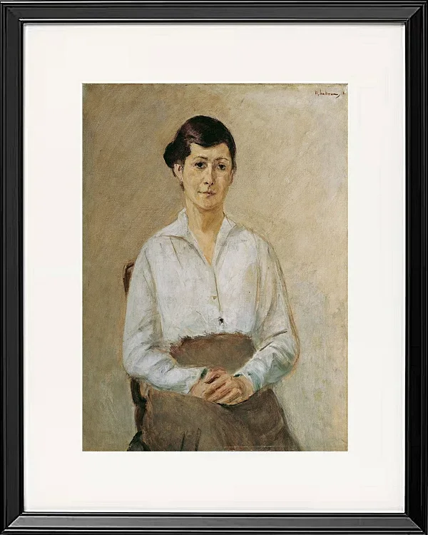 Max Liebermann - 14 Käthe Liebermann, die Tochter des Künstlers 1916 | Giclée Kunstdruck gerahmt