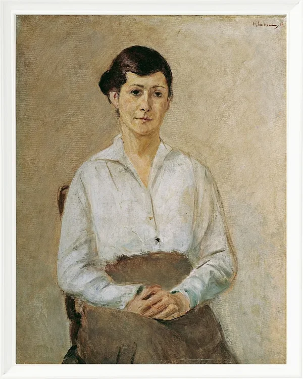 Max Liebermann - 14 Käthe Liebermann, die Tochter des Künstlers 1916 | Giclée Kunstdruck gerahmt