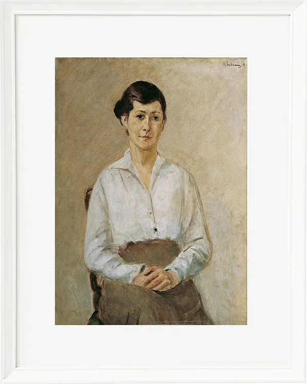 Max Liebermann - 14 Käthe Liebermann, die Tochter des Künstlers 1916 | Giclée Kunstdruck gerahmt