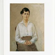 Max Liebermann - 14 Käthe Liebermann, die Tochter des Künstlers 1916 | Giclée Kunstdruck gerahmt