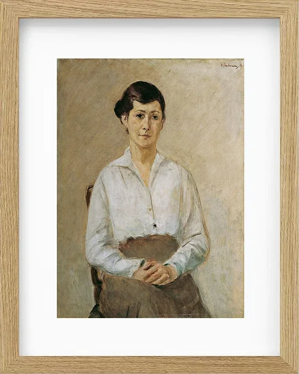 Max Liebermann - 14 Käthe Liebermann, die Tochter des Künstlers 1916 | Giclée Kunstdruck gerahmt