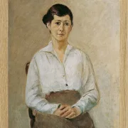 Max Liebermann - 14 Käthe Liebermann, die Tochter des Künstlers 1916 | Giclée Kunstdruck gerahmt