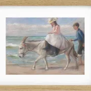 Max Liebermann - 15 Kind, auf einem Esel reitend 1901 | Giclée Kunstdruck gerahmt