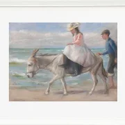 Max Liebermann - 15 Kind, auf einem Esel reitend 1901 | Giclée Kunstdruck gerahmt