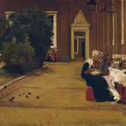 Max Liebermann - 17 Waisenmädchen in Amsterdam 1876 | Giclée Kunstdruck gerahmt