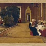 Max Liebermann - 17 Waisenmädchen in Amsterdam 1876 | Giclée Kunstdruck gerahmt
