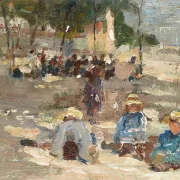 Max Liebermann - 19 Picknick im Park 1910 | Giclée Kunstdruck gerahmt