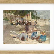 Max Liebermann - 19 Picknick im Park 1910 | Giclée Kunstdruck gerahmt