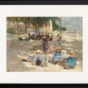Max Liebermann - 19 Picknick im Park 1910 | Giclée Kunstdruck gerahmt