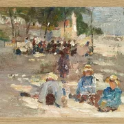 Max Liebermann - 19 Picknick im Park 1910 | Giclée Kunstdruck gerahmt