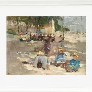 Max Liebermann - 19 Picknick im Park 1910 | Giclée Kunstdruck gerahmt