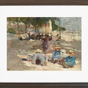 Max Liebermann - 19 Picknick im Park 1910 | Giclée Kunstdruck gerahmt