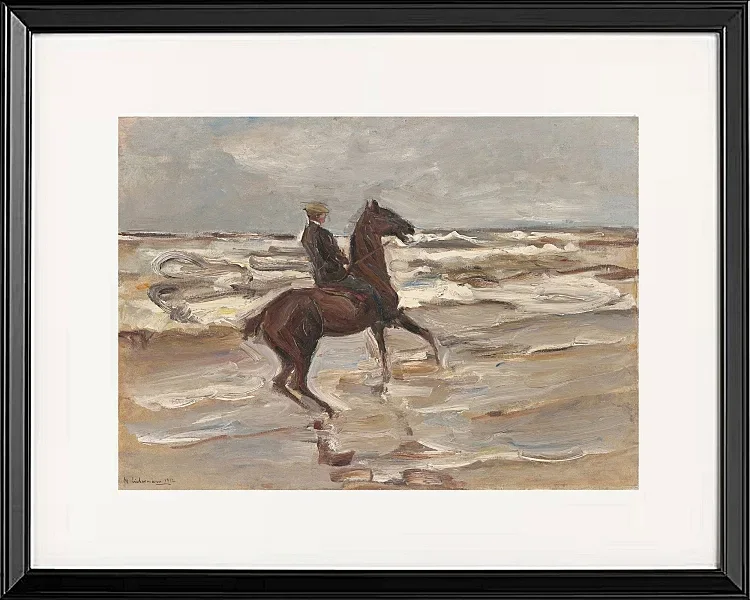 Max Liebermann - 21 Reiter am Meer nach rechts 1912 | Giclée Kunstdruck gerahmt
