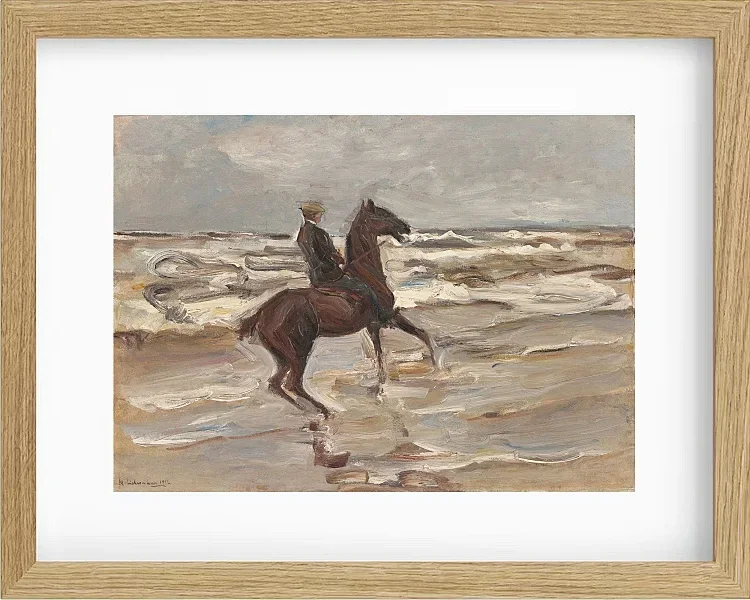 Max Liebermann - 21 Reiter am Meer nach rechts 1912 | Giclée Kunstdruck gerahmt