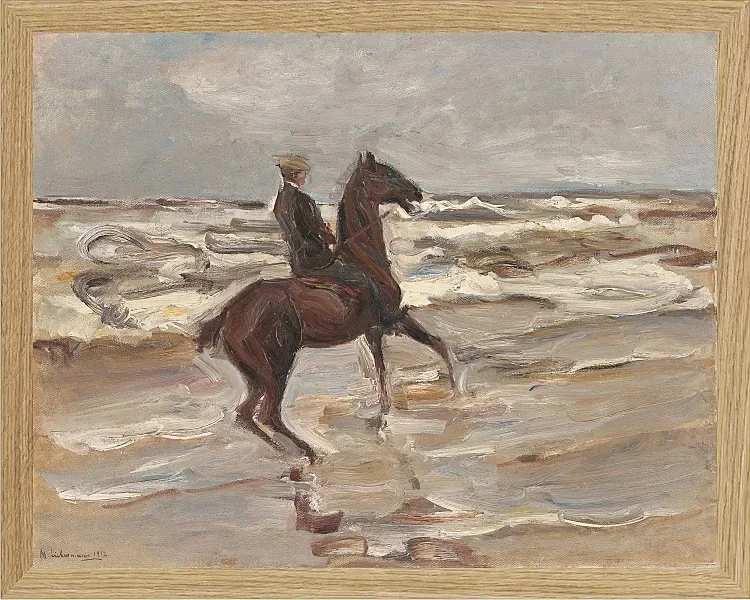 Max Liebermann - 21 Reiter am Meer nach rechts 1912 | Giclée Kunstdruck gerahmt