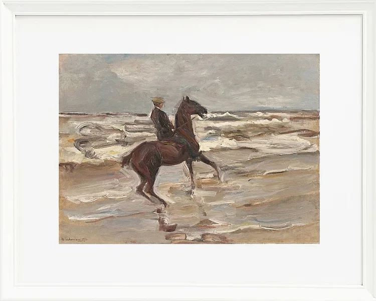 Max Liebermann - 21 Reiter am Meer nach rechts 1912 | Giclée Kunstdruck gerahmt