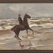Max Liebermann - 21 Reiter am Meer nach rechts 1912 | Giclée Kunstdruck gerahmt