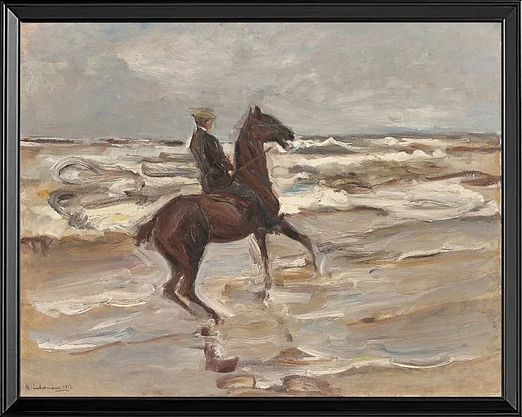 Max Liebermann - 21 Reiter am Meer nach rechts 1912 | Giclée Kunstdruck gerahmt