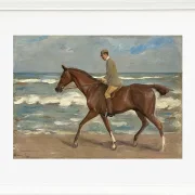 Max Liebermann - 22 Reiter am Strand nach links 1900 | Giclée Kunstdruck gerahmt