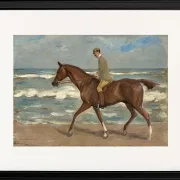 Max Liebermann - 22 Reiter am Strand nach links 1900 | Giclée Kunstdruck gerahmt