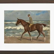 Max Liebermann - 22 Reiter am Strand nach links 1900 | Giclée Kunstdruck gerahmt