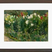 Max Liebermann - 24 Rote und weiße Blumen nach Südosten 1925 | Giclée Kunstdruck gerahmt
