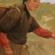 Max Liebermann - 25 Schreitender Bauer 1894 | Giclée Kunstdruck gerahmt