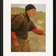 Max Liebermann - 25 Schreitender Bauer 1894 | Giclée Kunstdruck gerahmt